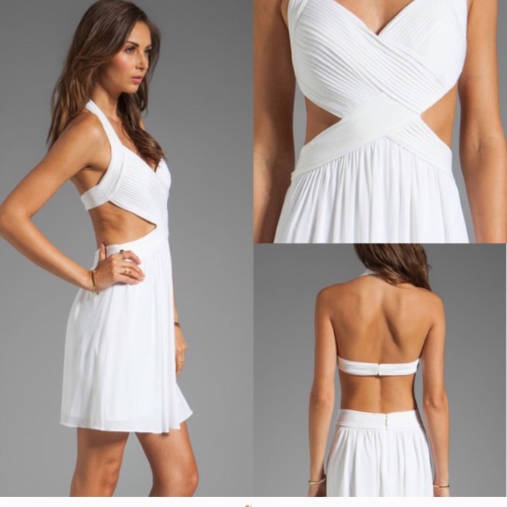 BCBG Super Hot Off-White Mini Dress